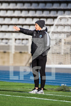2023-01-15 - Sandrine Soubeyrand head coach of Paris FC reacts during the Women's French championship D1 Arkema football match between Paris FC and FC Fleury 91 on January 15, 2023 at Sebastien Charlety stadium in Paris, France - FOOTBALL - WOMEN'S FRENCH CHAMP - PARIS FC V FC FLEURY - FRENCH WOMEN DIVISION 1 - SOCCER