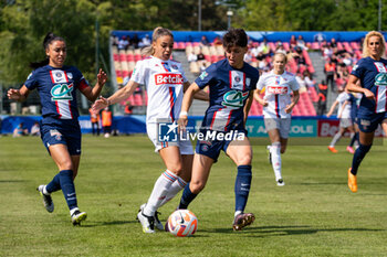 2023-05-13 - Delphine Cascarino of Olympique Lyonnais and Elisa De Almeida of Paris Saint Germain fight for the ball during the Women's French Cup, Final football match between Olympique Lyonnais and Paris Saint-Germain on May 13, 2023 at Stade de la Source in Orleans, France - FOOTBALL - WOMEN'S FRENCH CUP - FINAL - LYON V PARIS SG - FRENCH WOMEN DIVISION 1 - SOCCER