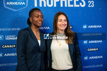 2023-05-15 - Chiamaka Nnadozie of Paris FC and Gaetane Thiney of Paris FC during the 2023 Arkema D1 trophies ceremony on May 15, 2023 at Pavillon d'Armenonville in Paris, France - FOOTBALL - ARKEMA D1 AWARDS CEREMONY - FRENCH WOMEN DIVISION 1 - SOCCER