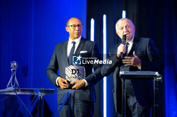 2023-05-15 - Philippe Diallo, FFF Interim President, and Jean Michel Aulas during the 2023 Arkema D1 trophies ceremony on May 15, 2023 at Pavillon d'Armenonville in Paris, France - FOOTBALL - ARKEMA D1 AWARDS CEREMONY - FRENCH WOMEN DIVISION 1 - SOCCER