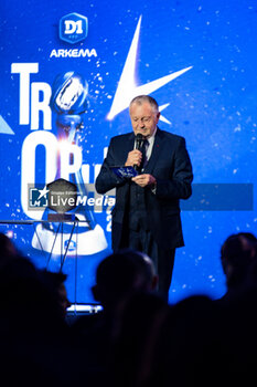 2023-05-15 - Jean Michel Aulas during the 2023 Arkema D1 trophies ceremony on May 15, 2023 at Pavillon d'Armenonville in Paris, France - FOOTBALL - ARKEMA D1 AWARDS CEREMONY - FRENCH WOMEN DIVISION 1 - SOCCER