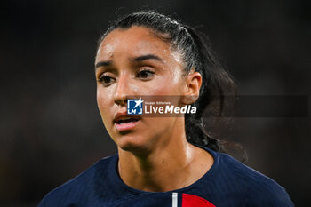 2023-10-01 - Sakina KARCHAOUI of PSG during the women’s French championship D1 Arkema football match between Paris Saint Germain and Olympique Lyonnais on October 1, 2023 at Parc des Princes stadium in Paris, France - FOOTBALL - WOMEN'S FRENCH CHAMP - PARIS SG V LYON - FRENCH WOMEN DIVISION 1 - SOCCER