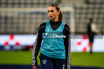 2023-11-05 - Louise Fleury of Paris FC warms up ahead of the Women's French championship, D1 Arkema football match between Paris FC and Olympique Lyonnais (Lyon) on November 5, 2023 at Sébastien Charléty stadium in Paris, France - FOOTBALL - WOMEN'S FRENCH CHAMP - PARIS FC V LYON - FRENCH WOMEN DIVISION 1 - SOCCER