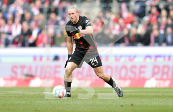 2023-02-04 - Xaver Schlager of RB Leipzig during the German championship Bundesliga football match between FC Koln and RB Leipzig on February 4, 2023 at RheinEnergieStadion in Koln, Germany - FOOTBALL - GERMAN CHAMP - KOLN V LEIPZIG - GERMAN BUNDESLIGA - SOCCER