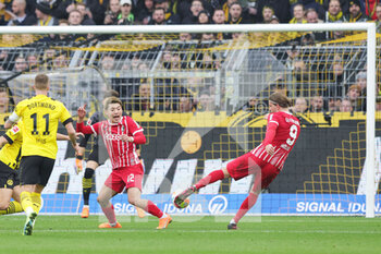 2023-02-04 - Lucas Holer of Freiburg scores a goal during the German championship Bundesliga football match between Borussia Dortmund and SC Freiburg on February 4, 2023 at Signal Iduna Park in Dortmund, Germany - FOOTBALL - GERMAN CHAMP - DORTMUND V FREIBURG - GERMAN BUNDESLIGA - SOCCER