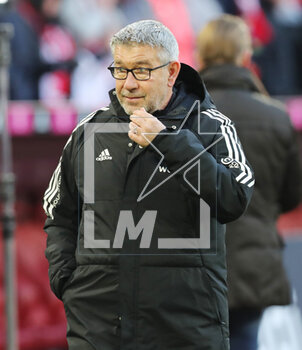 2023-02-26 - Coach Urs Fischer of Union Berlin during the German championship Bundesliga football match between Bayern Munich and Union Berlin on February 26, 2023 at Allianz Arena in Munich, Germany - FOOTBALL - GERMAN CHAMP - BAYERN MUNICH V UNION BERLIN - GERMAN BUNDESLIGA - SOCCER