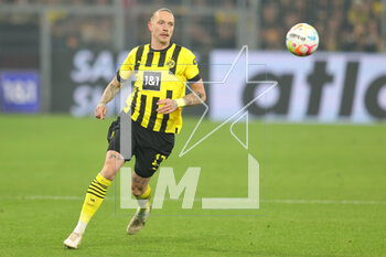 2023-03-03 - Marius Wolf of Dortmund during the German championship Bundesliga football match between Borussia Dortmund and RB Leipzig on March 3, 2023 at Signal Iduna Park in Dortmund, Germany - FOOTBALL - GERMAN CHAMP - DORTMUND V LEIPZIG - GERMAN BUNDESLIGA - SOCCER