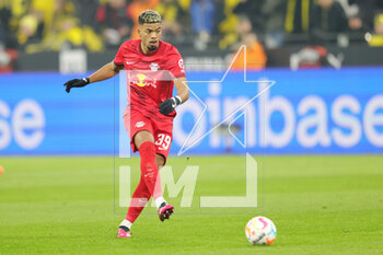 2023-03-03 - Benjamin Henrichs of Leipzig during the German championship Bundesliga football match between Borussia Dortmund and RB Leipzig on March 3, 2023 at Signal Iduna Park in Dortmund, Germany - FOOTBALL - GERMAN CHAMP - DORTMUND V LEIPZIG - GERMAN BUNDESLIGA - SOCCER