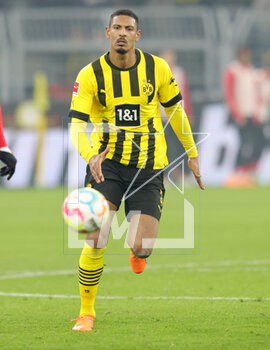 2023-03-03 - Sebastien Haller of Dortmund during the German championship Bundesliga football match between Borussia Dortmund and RB Leipzig on March 3, 2023 at Signal Iduna Park in Dortmund, Germany - FOOTBALL - GERMAN CHAMP - DORTMUND V LEIPZIG - GERMAN BUNDESLIGA - SOCCER