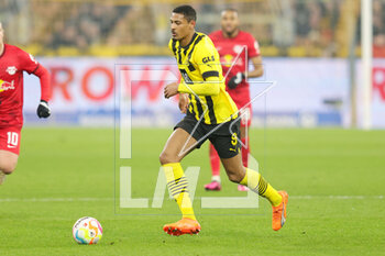 2023-03-03 - Sebastien Haller of Dortmund during the German championship Bundesliga football match between Borussia Dortmund and RB Leipzig on March 3, 2023 at Signal Iduna Park in Dortmund, Germany - FOOTBALL - GERMAN CHAMP - DORTMUND V LEIPZIG - GERMAN BUNDESLIGA - SOCCER