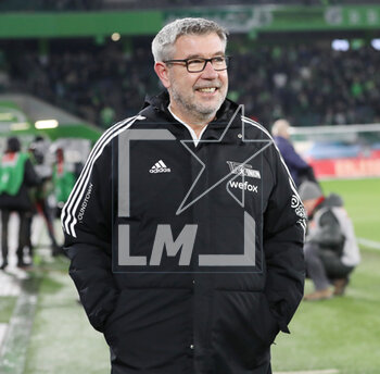 2023-03-12 - Coach Urs Fischer of Union Berlin during the German championship Bundesliga football match between VfL Wolfsburg and FC Union Berlin on March 12, 2023 at Volkswagen Arena in Wolfsburg, Germany - FOOTBALL - GERMAN CHAMP - WOLFSBURG V UNION BERLIN - GERMAN BUNDESLIGA - SOCCER