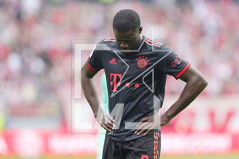2023-04-22 - Dayot Upamecano of Bayern Munich looks dejected during the German championship Bundesliga football match between FSV Mainz 05 and Bayern Munich on April 22, 2023 at Mewa Arena in Mainz, Germany - FOOTBALL - GERMAN CHAMP - MAINZ V BAYERN MUNICH - GERMAN BUNDESLIGA - SOCCER