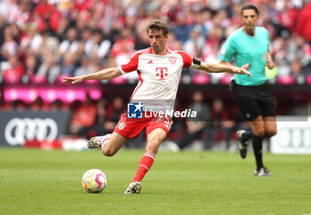 2023-05-20 - Thomas Muller of Bayern Munich during the German championship Bundesliga football match between Bayern Munich and RB Leipzig on May 20, 2023 at Allianz Arena in Munich, Germany - FOOTBALL - GERMAN CHAMP - BAYERN MUNICH V RB LEIPZIG - GERMAN BUNDESLIGA - SOCCER