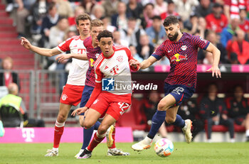 2023-05-20 - Jamal Musiala of Bayern Munich and Josko Gvardiol of RB Leipzig during the German championship Bundesliga football match between Bayern Munich and RB Leipzig on May 20, 2023 at Allianz Arena in Munich, Germany - FOOTBALL - GERMAN CHAMP - BAYERN MUNICH V RB LEIPZIG - GERMAN BUNDESLIGA - SOCCER