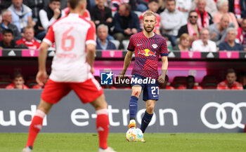 2023-05-20 - Konrad Laimer of RB Leipzig during the German championship Bundesliga football match between Bayern Munich and RB Leipzig on May 20, 2023 at Allianz Arena in Munich, Germany - FOOTBALL - GERMAN CHAMP - BAYERN MUNICH V RB LEIPZIG - GERMAN BUNDESLIGA - SOCCER