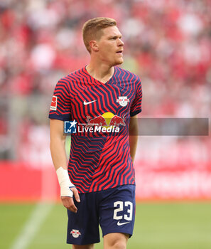 2023-05-20 - Marcel Halstenberg of RB Leipzig during the German championship Bundesliga football match between Bayern Munich and RB Leipzig on May 20, 2023 at Allianz Arena in Munich, Germany - FOOTBALL - GERMAN CHAMP - BAYERN MUNICH V RB LEIPZIG - GERMAN BUNDESLIGA - SOCCER