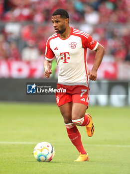 2023-05-20 - Serge Gnabry of Bayern Munich during the German championship Bundesliga football match between Bayern Munich and RB Leipzig on May 20, 2023 at Allianz Arena in Munich, Germany - FOOTBALL - GERMAN CHAMP - BAYERN MUNICH V RB LEIPZIG - GERMAN BUNDESLIGA - SOCCER