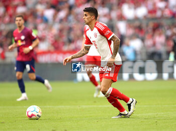 2023-05-20 - Joao Cancelo of Bayern Munich during the German championship Bundesliga football match between Bayern Munich and RB Leipzig on May 20, 2023 at Allianz Arena in Munich, Germany - FOOTBALL - GERMAN CHAMP - BAYERN MUNICH V RB LEIPZIG - GERMAN BUNDESLIGA - SOCCER