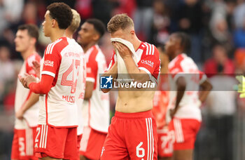 2023-05-20 - Joshua Kimmich of Bayern Munich looks dejected at full time during the German championship Bundesliga football match between Bayern Munich and RB Leipzig on May 20, 2023 at Allianz Arena in Munich, Germany - FOOTBALL - GERMAN CHAMP - BAYERN MUNICH V RB LEIPZIG - GERMAN BUNDESLIGA - SOCCER