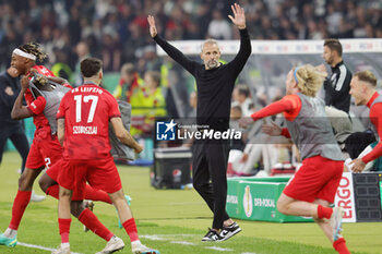 2023-06-03 - Coach Marco Rose of RB Leipzig celebrates at full time during the German Cup, Final football match between RB Leipzig and Eintracht Frankfurt on June 3, 2023 at Olympiastadion in Berlin, Germany - FOOTBALL - GERMAN CUP - FINAL - LEIPZIG V FRANKFURT - GERMAN BUNDESLIGA - SOCCER