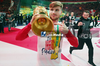 2023-06-03 - Timo Werner of RB Leipzig celebrates after winning the German Cup, Final football match between RB Leipzig and Eintracht Frankfurt on June 3, 2023 at Olympiastadion in Berlin, Germany - FOOTBALL - GERMAN CUP - FINAL - LEIPZIG V FRANKFURT - GERMAN BUNDESLIGA - SOCCER