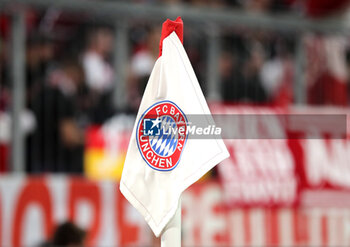2023-10-08 - Corner flag illustration during the German championship Bundesliga football match between Bayern Munich and SC Freiburg on October 8, 2023 at Allianz Arena in Munich, Germany - FOOTBALL - GERMAN CHAMP - BAYERN MUNICH V FREIBURG - GERMAN BUNDESLIGA - SOCCER