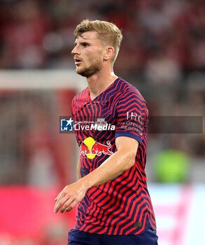 2023-08-12 - Timo Werner of RB Leipzig during the DFL Supercup 2023, German SuperCup football match between Bayern Munich and RB Leipzig on August 12, 2023 at Allianz Arena in Munich, Germany - FOOTBALL - GERMAN SUPERCUP - BAYERN MUNICH V RB LEIPZIG - GERMAN SUPERCUP - SOCCER
