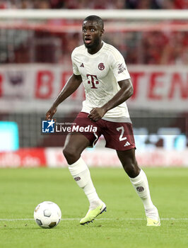 2023-08-12 - Dayot Upamecano of Bayern Munich during the DFL Supercup 2023, German SuperCup football match between Bayern Munich and RB Leipzig on August 12, 2023 at Allianz Arena in Munich, Germany - FOOTBALL - GERMAN SUPERCUP - BAYERN MUNICH V RB LEIPZIG - GERMAN SUPERCUP - SOCCER