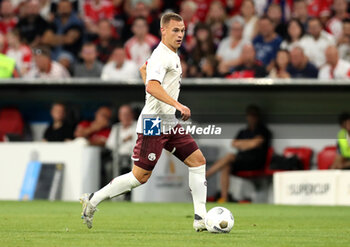 2023-08-12 - Joshua Kimmich of Bayern Munich during the DFL Supercup 2023, German SuperCup football match between Bayern Munich and RB Leipzig on August 12, 2023 at Allianz Arena in Munich, Germany - FOOTBALL - GERMAN SUPERCUP - BAYERN MUNICH V RB LEIPZIG - GERMAN SUPERCUP - SOCCER