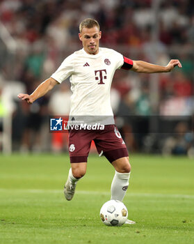 2023-08-12 - Joshua Kimmich of Bayern Munich during the DFL Supercup 2023, German SuperCup football match between Bayern Munich and RB Leipzig on August 12, 2023 at Allianz Arena in Munich, Germany - FOOTBALL - GERMAN SUPERCUP - BAYERN MUNICH V RB LEIPZIG - GERMAN SUPERCUP - SOCCER