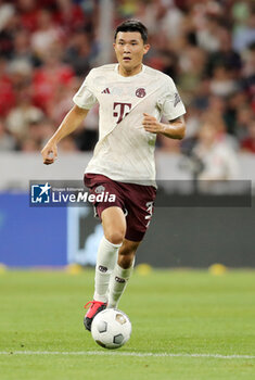 2023-08-12 - Minjae Kim of Bayern Munich during the DFL Supercup 2023, German SuperCup football match between Bayern Munich and RB Leipzig on August 12, 2023 at Allianz Arena in Munich, Germany - FOOTBALL - GERMAN SUPERCUP - BAYERN MUNICH V RB LEIPZIG - GERMAN SUPERCUP - SOCCER