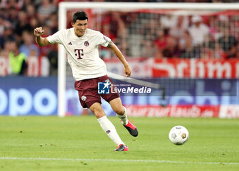 2023-08-12 - Minjae Kim of Bayern Munich during the DFL Supercup 2023, German SuperCup football match between Bayern Munich and RB Leipzig on August 12, 2023 at Allianz Arena in Munich, Germany - FOOTBALL - GERMAN SUPERCUP - BAYERN MUNICH V RB LEIPZIG - GERMAN SUPERCUP - SOCCER