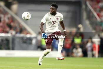 2023-08-12 - Alphonso Davies of Bayern Munich during the DFL Supercup 2023, German SuperCup football match between Bayern Munich and RB Leipzig on August 12, 2023 at Allianz Arena in Munich, Germany - FOOTBALL - GERMAN SUPERCUP - BAYERN MUNICH V RB LEIPZIG - GERMAN SUPERCUP - SOCCER