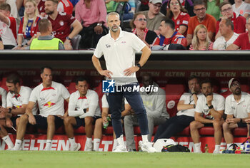 2023-08-12 - Coach Marco Rose of RB Leipzig during the DFL Supercup 2023, German SuperCup football match between Bayern Munich and RB Leipzig on August 12, 2023 at Allianz Arena in Munich, Germany - FOOTBALL - GERMAN SUPERCUP - BAYERN MUNICH V RB LEIPZIG - GERMAN SUPERCUP - SOCCER