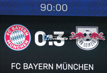 2023-08-12 - Scoreboard illustration during the DFL Supercup 2023, German SuperCup football match between Bayern Munich and RB Leipzig on August 12, 2023 at Allianz Arena in Munich, Germany - FOOTBALL - GERMAN SUPERCUP - BAYERN MUNICH V RB LEIPZIG - GERMAN SUPERCUP - SOCCER