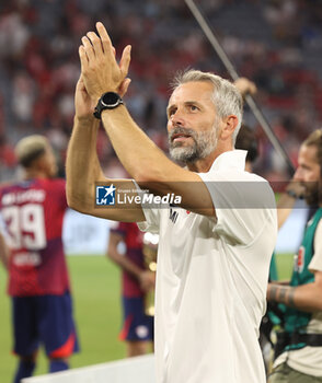 2023-08-12 - Coach Marco Rose of RB Leipzig during the DFL Supercup 2023, German SuperCup football match between Bayern Munich and RB Leipzig on August 12, 2023 at Allianz Arena in Munich, Germany - FOOTBALL - GERMAN SUPERCUP - BAYERN MUNICH V RB LEIPZIG - GERMAN SUPERCUP - SOCCER