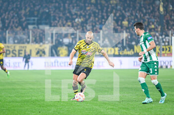 2023-01-08 - 5 NORDIN AMRABAT of Aek FC during the Greek Super League, Matchday 17, match between Aek FC and Panathinaikos FC at Opap Arena Stadium on January 8, 2023 in Athens, Greece. - AEK FC VS PANATHINAIKOS FC - GREEK SUPER LEAGUE - SOCCER