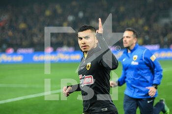 2023-03-12 - 13 ORBELÍN PINEDA of AEK FC before the Greek Super League, Matchday 26, match between AEK FC and Olympiacos FC at OPAP Arena on March 12, 2023, in Athens, Greece. - AEK FC VS OLYMPIACOS FC - GREEK SUPER LEAGUE - SOCCER