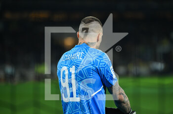 2023-03-12 - 91 ALEXANDROS PASCHALAKIS of Olympiacos FC new haircut during the Greek Super League, Matchday 26, match between AEK FC and Olympiacos FC at OPAP Arena on March 12, 2023, in Athens, Greece. - AEK FC VS OLYMPIACOS FC - GREEK SUPER LEAGUE - SOCCER