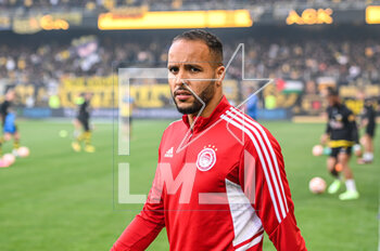 2023-05-03 - 11 YOUSSEF EL ARABI of Olympiacos FC before the Greek Super League, playoff match between AEK FC and Olympiacos FC at OPAP Arena on May 3, 2023, in Athens, Greece. - AEK VS OLYMPIACOS - GREEK SUPER LEAGUE - SOCCER