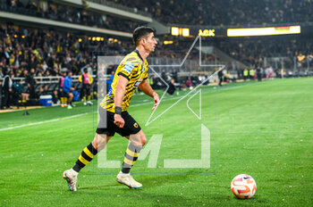 2023-05-03 - 20 PETROS MANTALOS of AEK FC during the Greek Super League, playoff match between AEK FC and Olympiacos FC at OPAP Arena on May 3, 2023, in Athens, Greece. - AEK VS OLYMPIACOS - GREEK SUPER LEAGUE - SOCCER