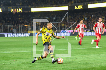 2023-05-03 - 13 ORBELIN PINEDA of AEK FC during the Greek Super League, playoff match between AEK FC and Olympiacos FC at OPAP Arena on May 3, 2023, in Athens, Greece. - AEK VS OLYMPIACOS - GREEK SUPER LEAGUE - SOCCER