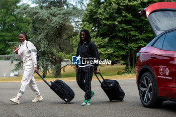 2023-06-20 - Kadidiatou Diani and Oriane Jean Francois of France during the gathering of the french women's team, preparation for the FIFA Women's World Cup 2023 on June 20, 2023 at Centre National du Football in Clairefontaine-en-Yvelines, France - FOOTBALL - WOMEN'S WORLD CUP 2023 - GATHERING OF THE FRENCH WOMEN'S TEAM - FIFA WORLD CUP - SOCCER