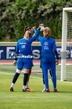 2023-07-04 - Mylene Chavas of France, Solene Durand of France and Constance Picaud of France during the training of the French team, preparation for the FIFA Women's World Cup 2023 on July 4, 2023 at Centre National du Football in Clairefontaine-en-Yvelines, France - FOOTBALL - WOMEN'S WORLD CUP 2023 - TRAINING OF THE FRENCH WOMEN'S TEAM - FIFA WORLD CUP - SOCCER