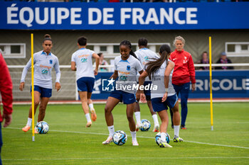 2023-07-04 - Laurina Fazer of France controls the ball during the training of the French team, preparation for the FIFA Women's World Cup 2023 on July 4, 2023 at Centre National du Football in Clairefontaine-en-Yvelines, France - FOOTBALL - WOMEN'S WORLD CUP 2023 - TRAINING OF THE FRENCH WOMEN'S TEAM - FIFA WORLD CUP - SOCCER