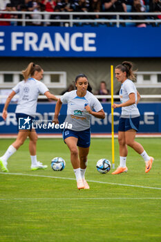 2023-07-04 - Sakina Karchaoui of France during the training of the French team, preparation for the FIFA Women's World Cup 2023 on July 4, 2023 at Centre National du Football in Clairefontaine-en-Yvelines, France - FOOTBALL - WOMEN'S WORLD CUP 2023 - TRAINING OF THE FRENCH WOMEN'S TEAM - FIFA WORLD CUP - SOCCER