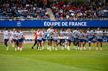 2023-07-04 - The players of France during the training of the French team, preparation for the FIFA Women's World Cup 2023 on July 4, 2023 at Centre National du Football in Clairefontaine-en-Yvelines, France - FOOTBALL - WOMEN'S WORLD CUP 2023 - TRAINING OF THE FRENCH WOMEN'S TEAM - FIFA WORLD CUP - SOCCER