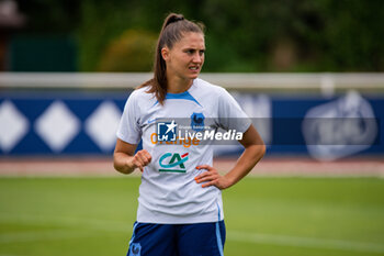 2023-07-04 - Eve Perisset of France during the training of the French team, preparation for the FIFA Women's World Cup 2023 on July 4, 2023 at Centre National du Football in Clairefontaine-en-Yvelines, France - FOOTBALL - WOMEN'S WORLD CUP 2023 - TRAINING OF THE FRENCH WOMEN'S TEAM - FIFA WORLD CUP - SOCCER