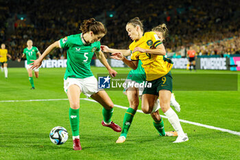 2023-07-20 - Caitlin Foord (9) of Australia during the 2023 FIFA Women’s World Cup, Group B football match between Australia and Republic of Ireland on 20 July 2023 at Stadium Australia in Sydney, Australia - FOOTBALL - WOMEN'S WORLD CUP 2023 - AUSTRALIA V REPUBLIC OF IRELAND - FIFA WORLD CUP - SOCCER