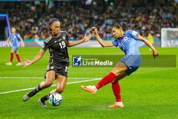 2023-07-24 - Kenza Dali (15) of France and Tiernny Wiltshire (19) of Jamaica during the 2023 FIFA Women’s World Cup, Group F football match between France and Jamaica on 23 July 2023 at Stadium Australia in Sydney, Australia - FOOTBALL - WOMEN'S WORLD CUP 2023 - FRANCE V JAMAICA - FIFA WORLD CUP - SOCCER